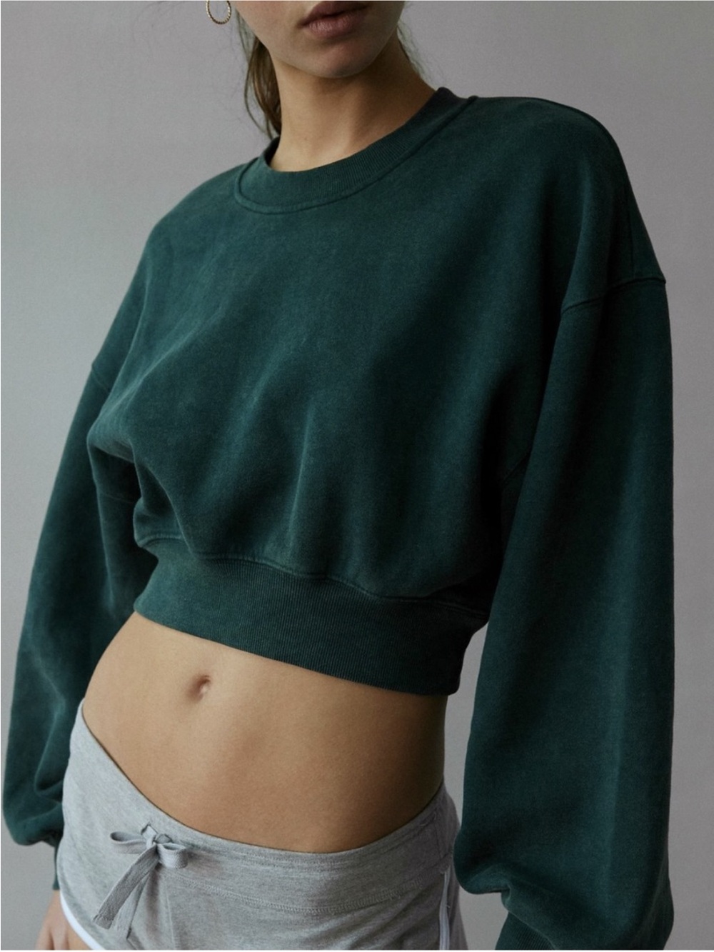 Urban Outfitters Cropped Crewneck Sweatshirt